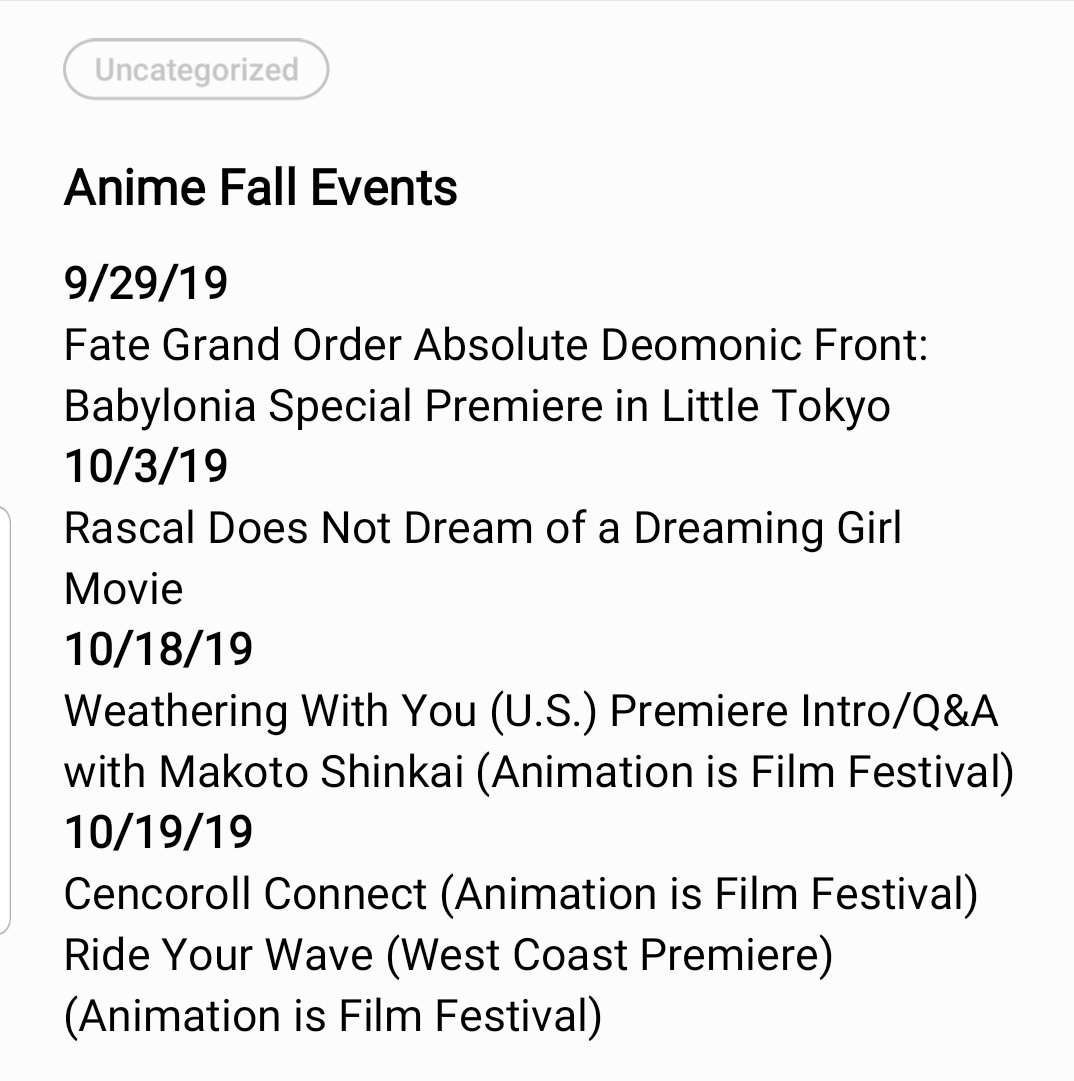 My Fall Anime Event Lineup Anime Amino