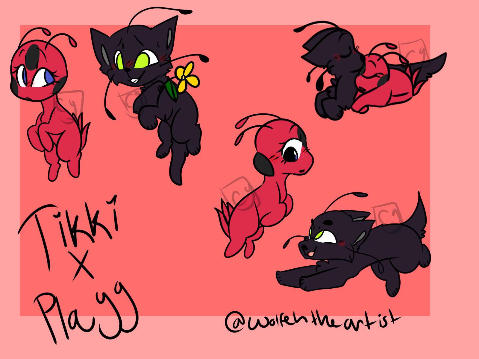 This is my first post on here n I decided to draw <b>tikki</b> n <b>plagg</b>, because I ...