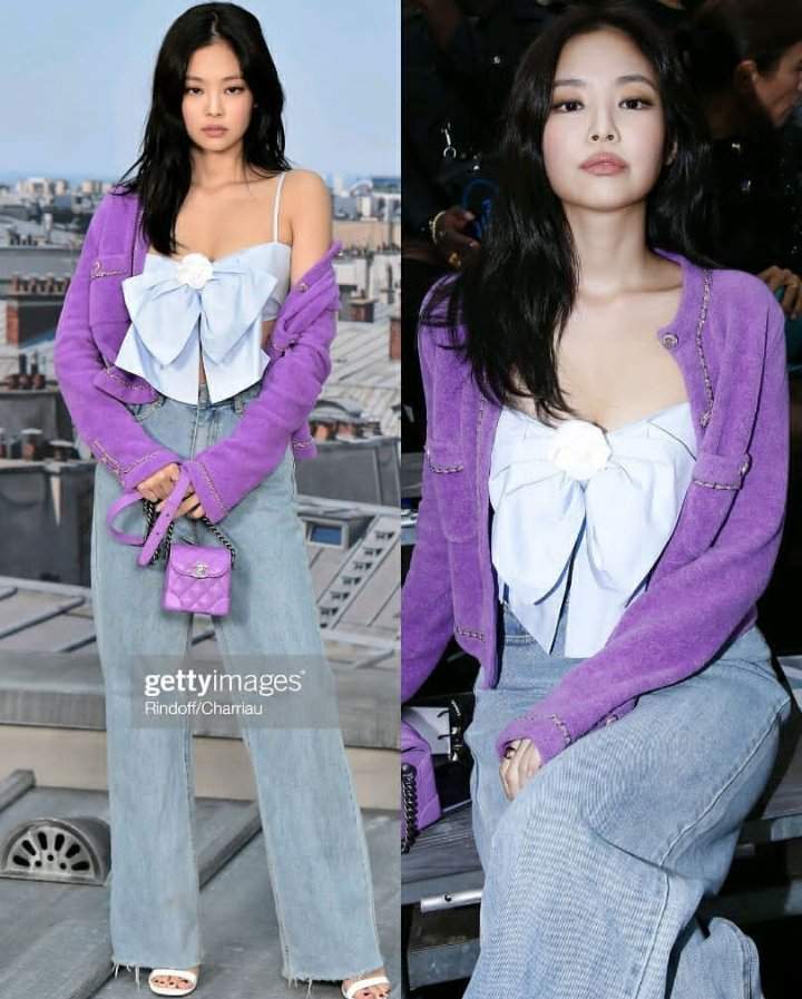 chanel purple jacket jennie