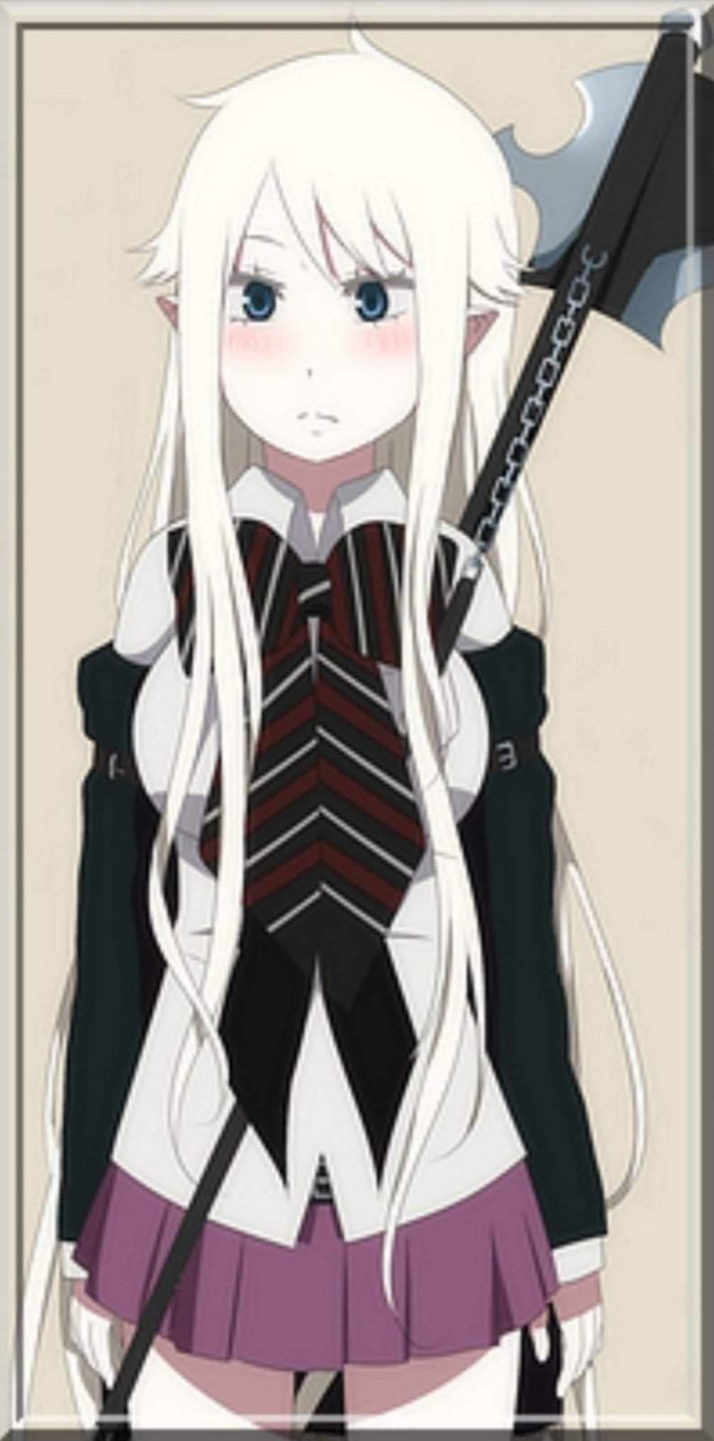 Name: Aura Last name: Shimizu Age: 15-20 Height: 160cm Hair color: White/Bl...