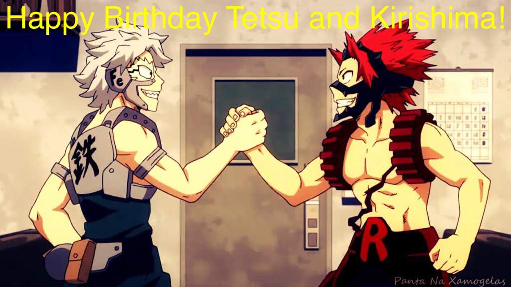 From My Hero Academia Happy Birthday Tetsutetsu Tetsutetsu And Eijiro Kirishima Anime Amino 9885