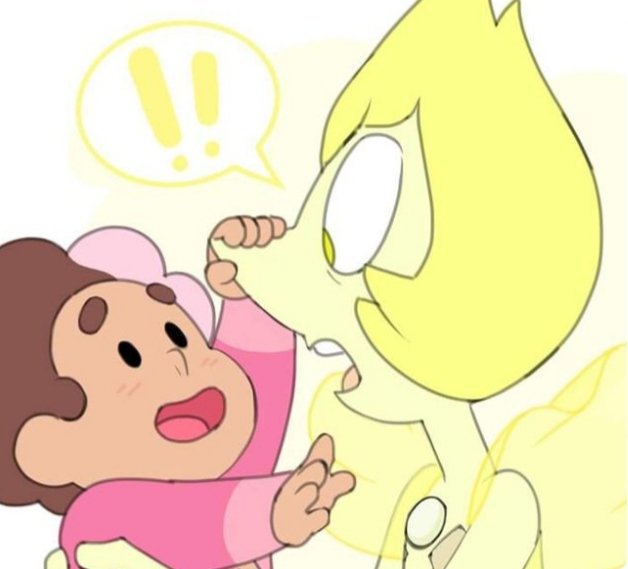 Pérola Amarela e Steven do universo alternativo Cartoon Network