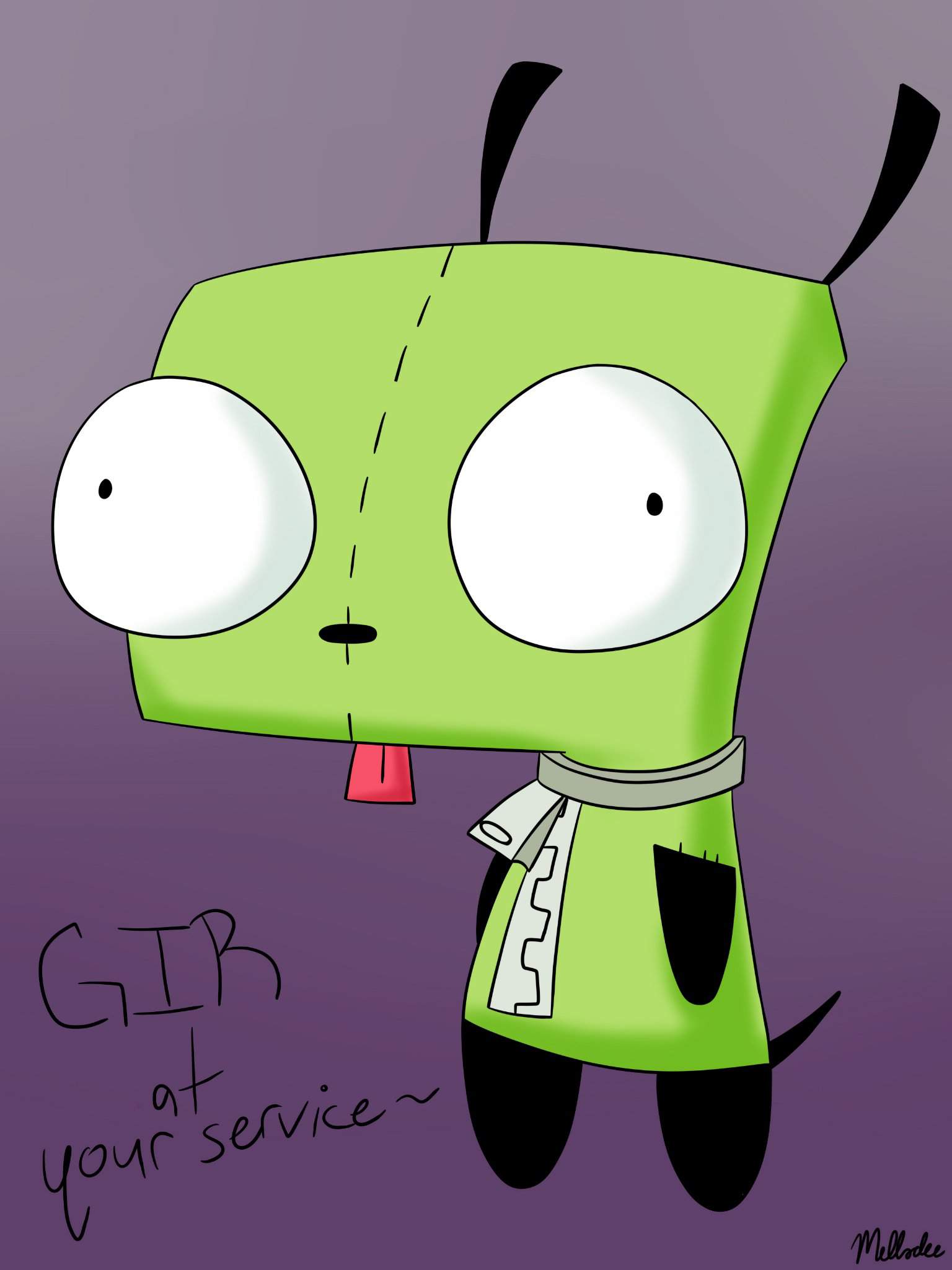 Gir (Invader Zim Fanart) Cartoon Amino.