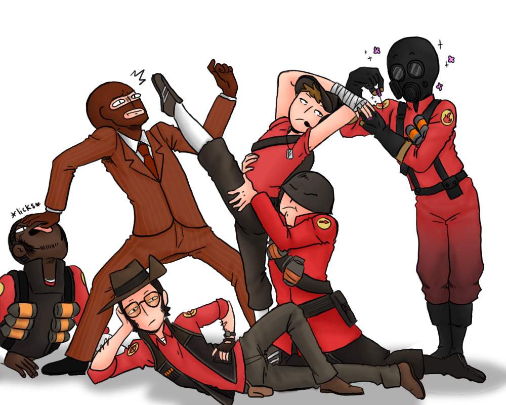 A Tf Draw The Squad Thing Team Fortress Amino