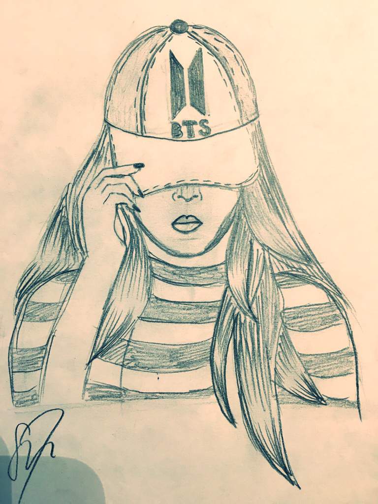 a girl with cap