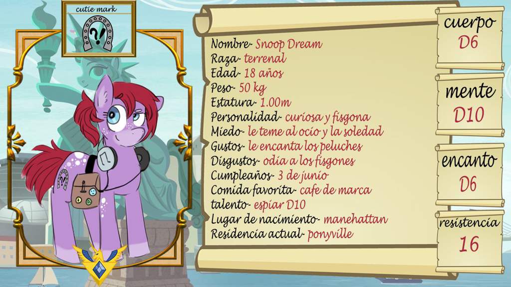 Fichas De Mis OCs Equestria Fan Club No Oficial Amino