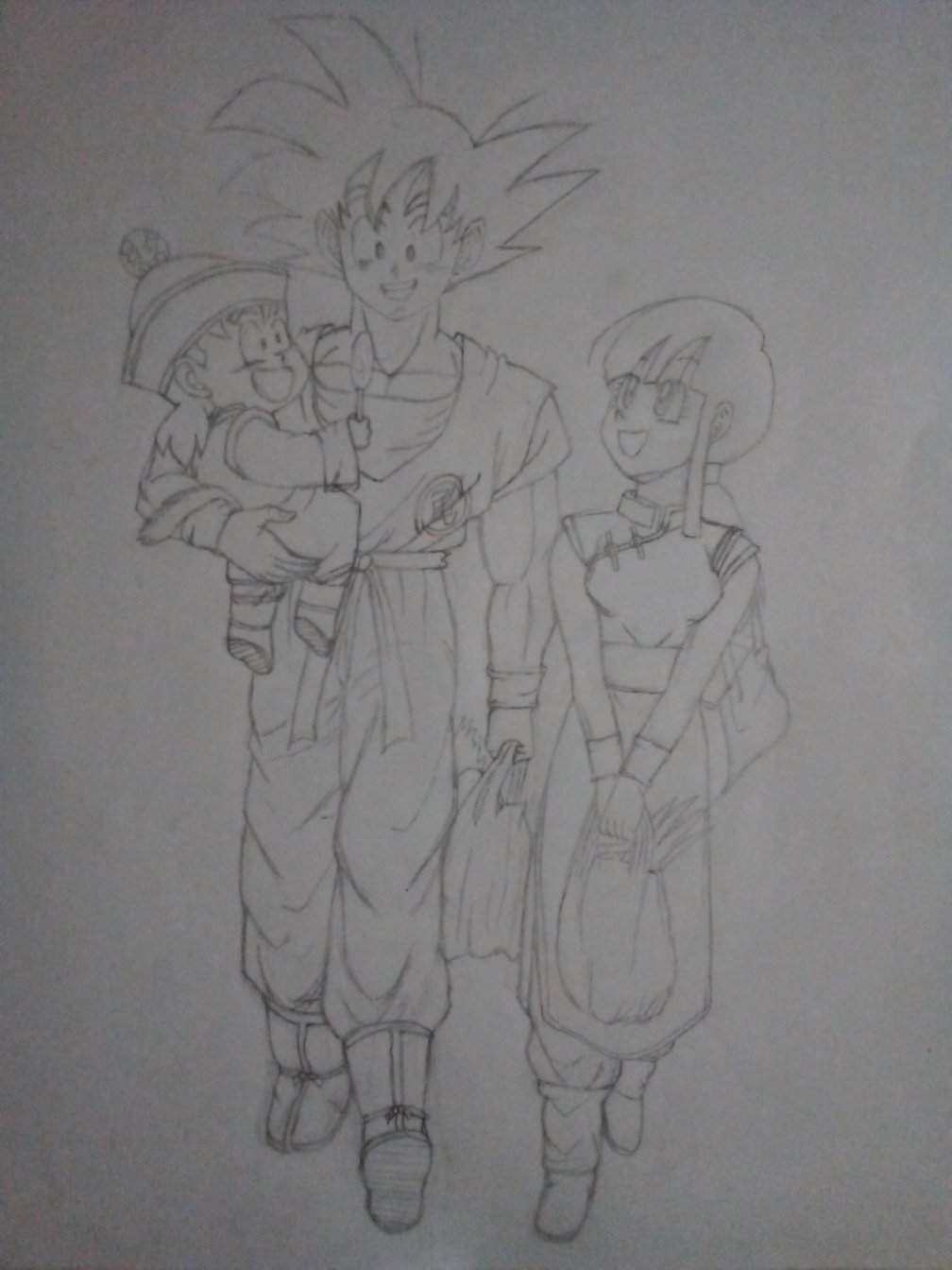 Goku Y Su Familia Dibujos De Dragon Ball Amino