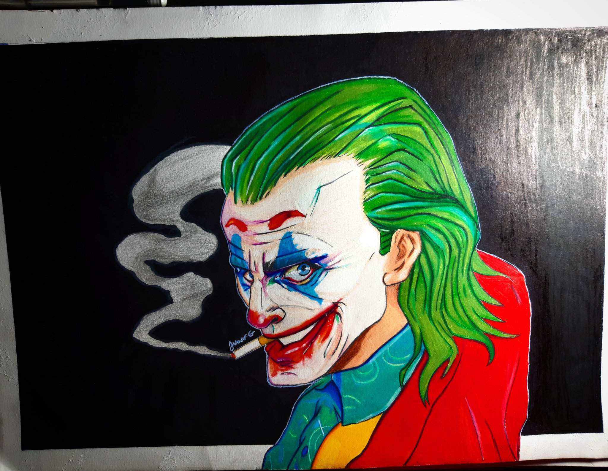 Hola Aqui Les Dejo Un Dibujo Del Joker De La Nueva Pelicula👌💚 Arte Anime Amino Amino 7632