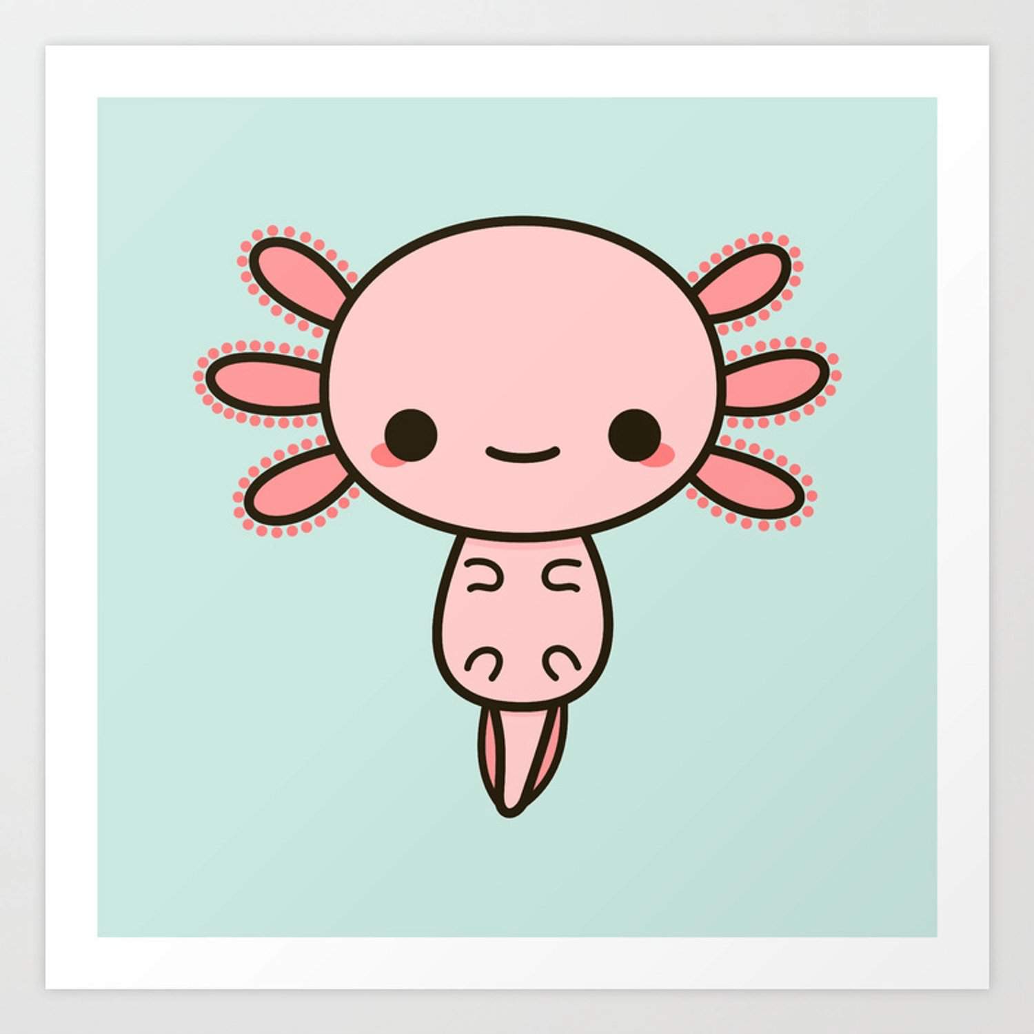 Easy Step Axolotl Drawing Axolotl Axolote Cute Kawaii Iwantaaxolotl