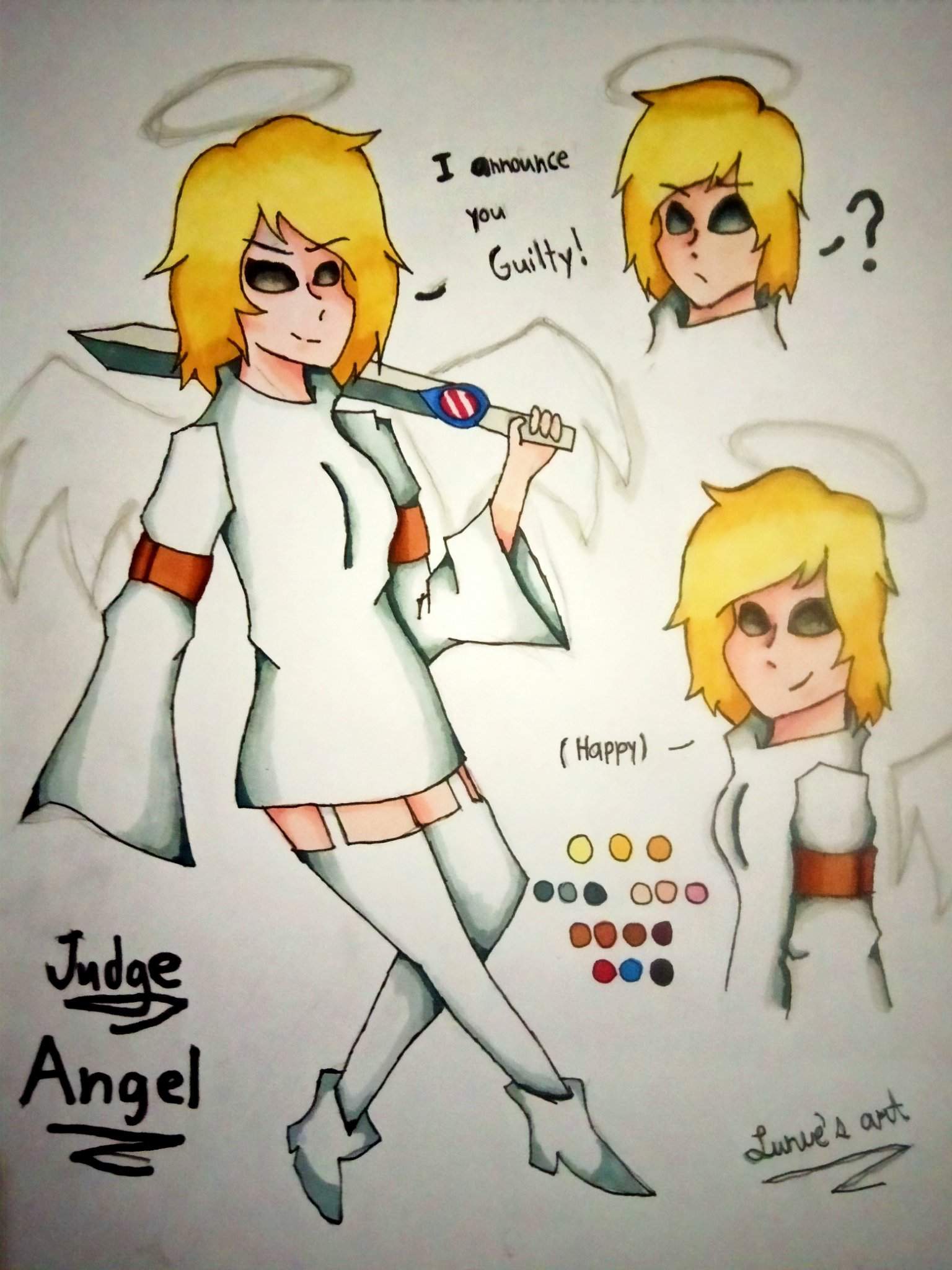 My Judge Angel Sketch With Color | ├Creepypasta™┤ Amino