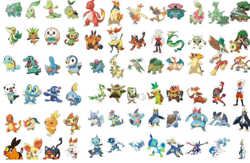 Sooo I Created This Collage Of All The Starter Pok mon And There  Sooo I Created This Collage Of All The Starter Pok mon And There