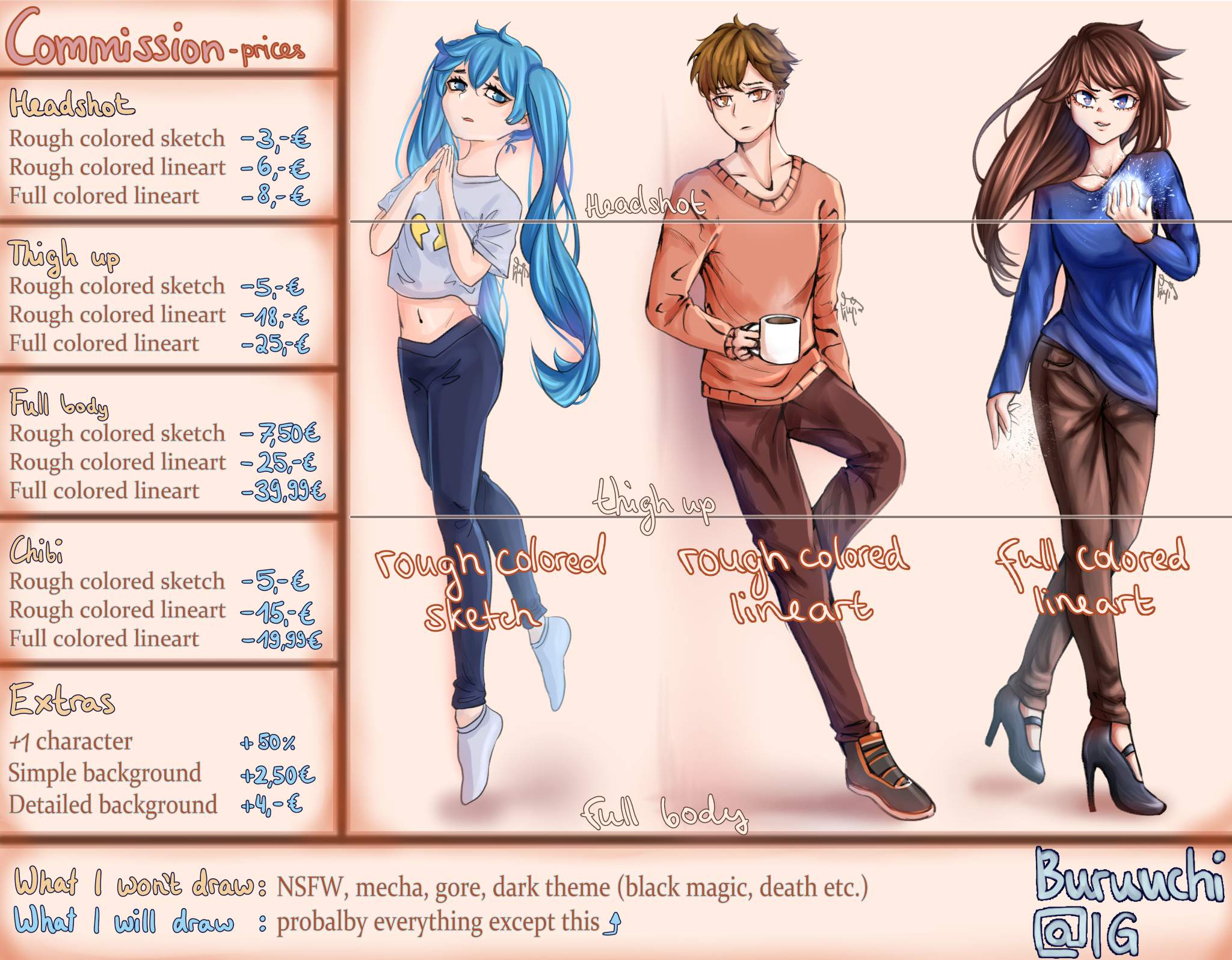 Commission Sheet Anime Art Amino