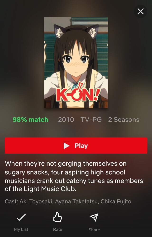 Since when was K-ON! on Netflix😦?? I literally looked for it before was it  added recently? | Yuri Manga & Anime Amino