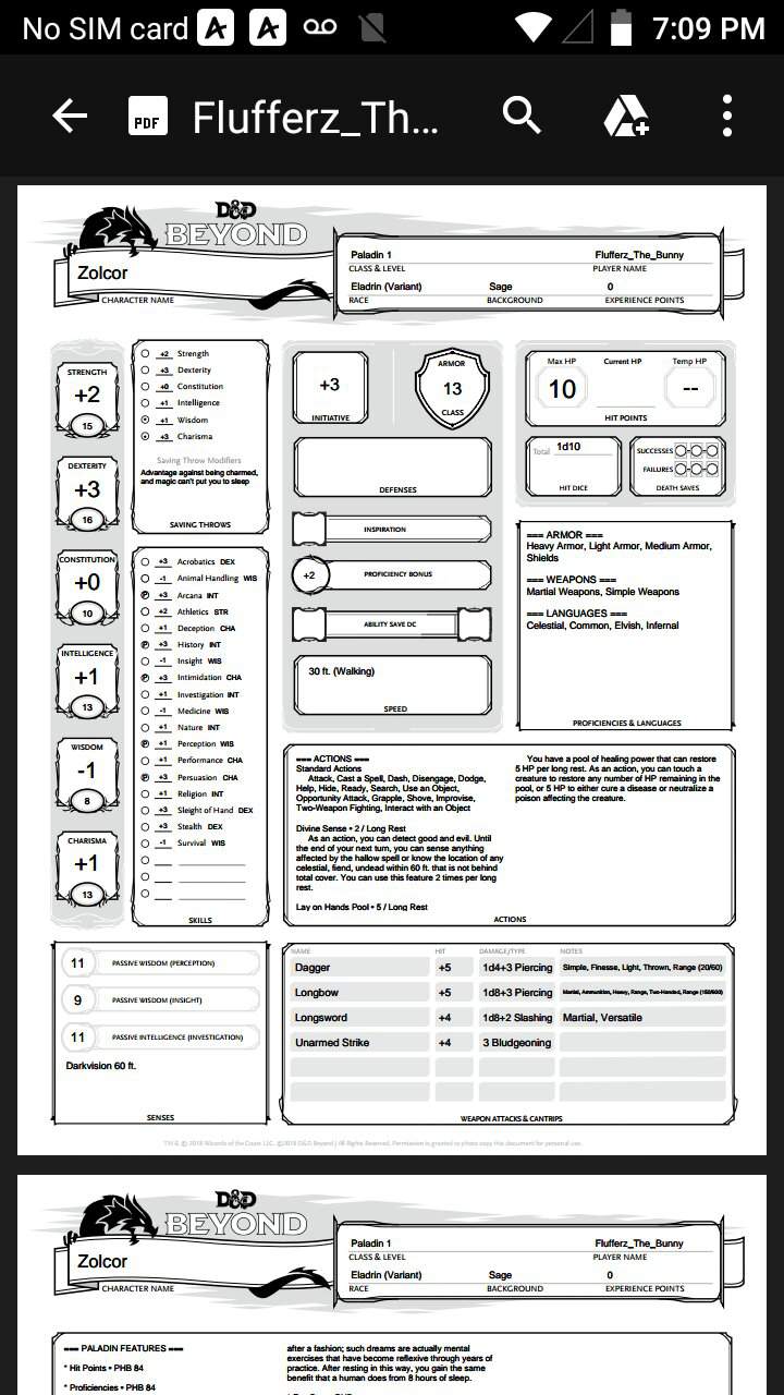 My Filled Out Character Sheet Wiki Dungeons Dragons D D Amino