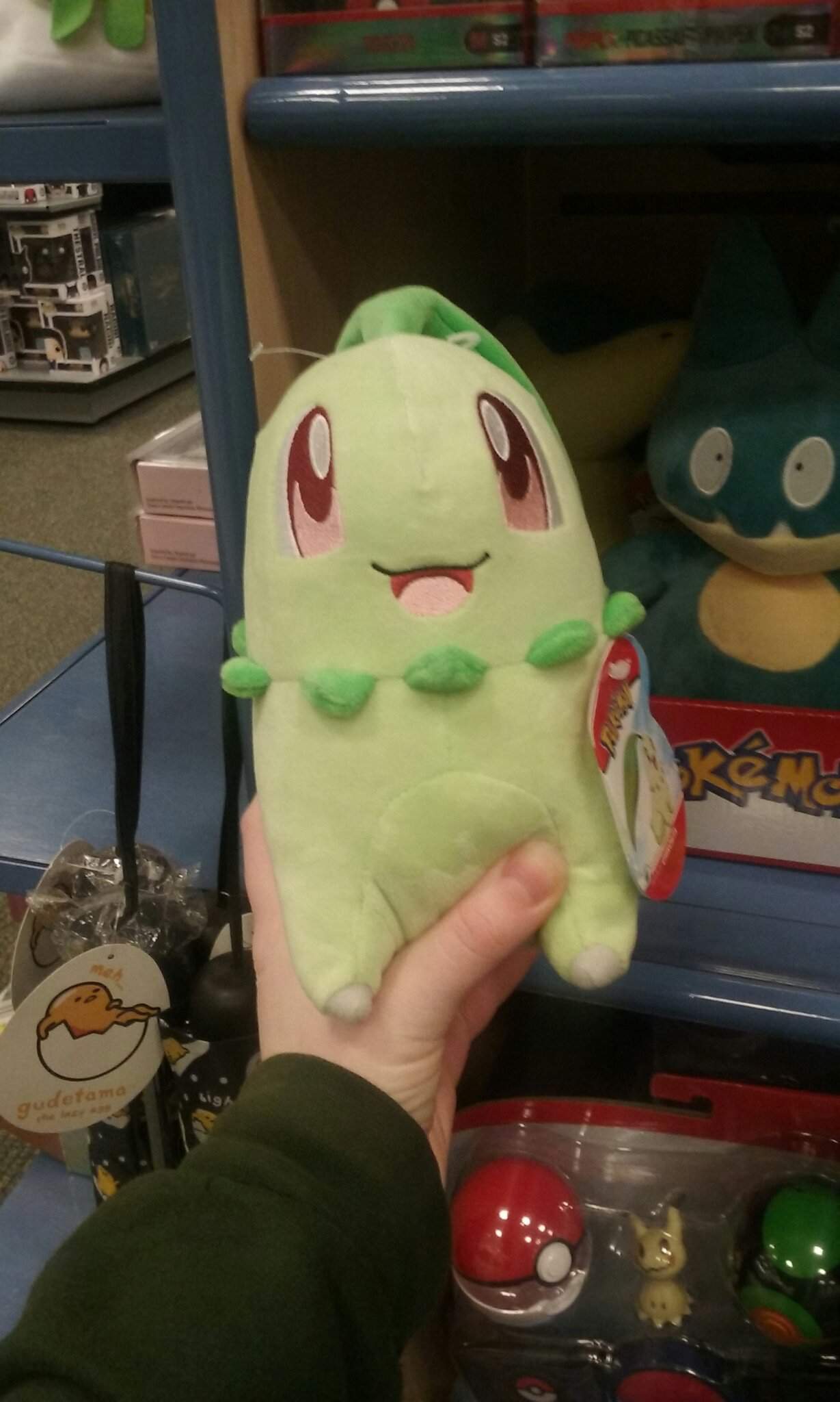 shiny chikorita plush