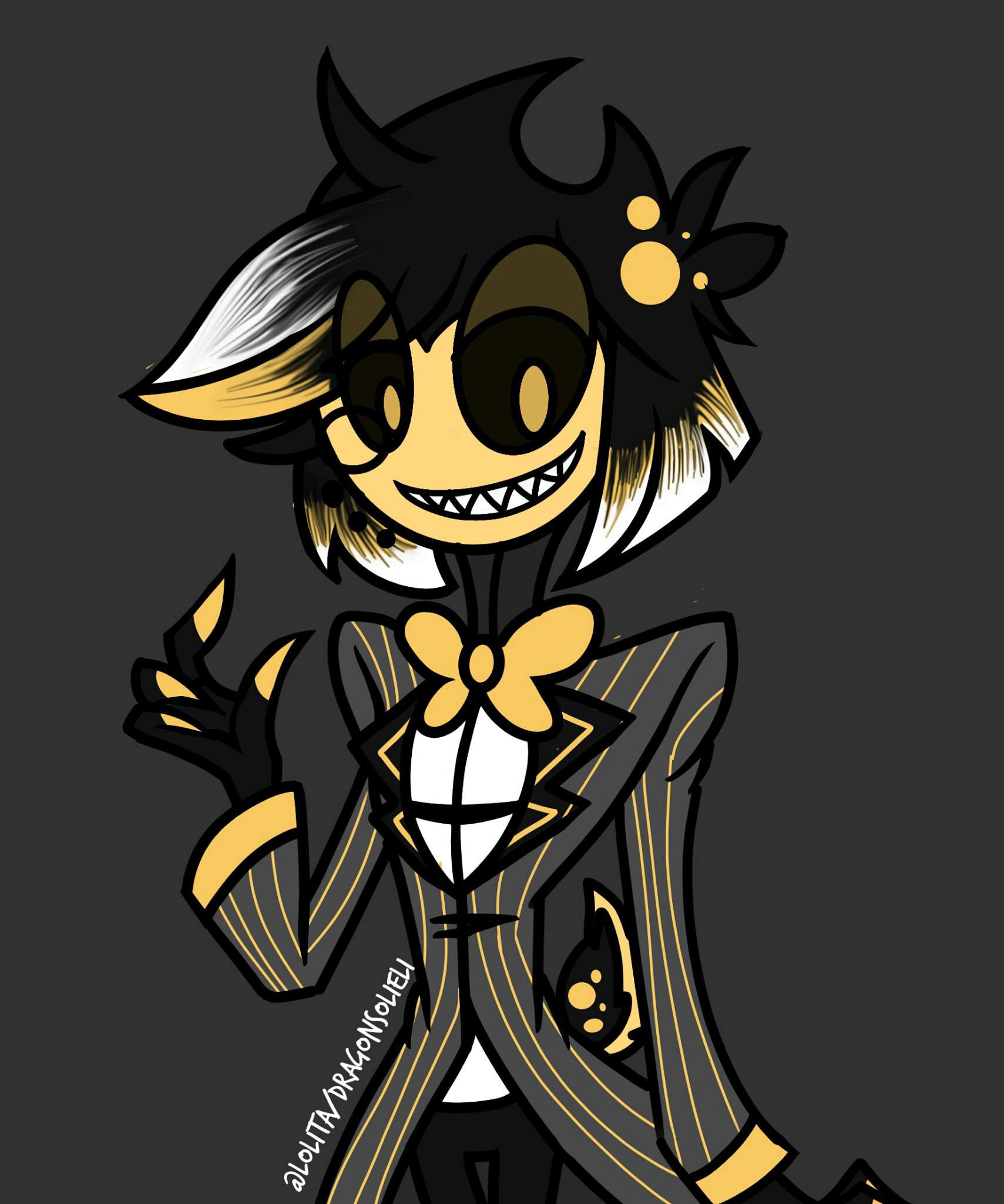 Bendy X Alastor Fusion Fc Alastair Drew Bendy And The Ink Machine Amino