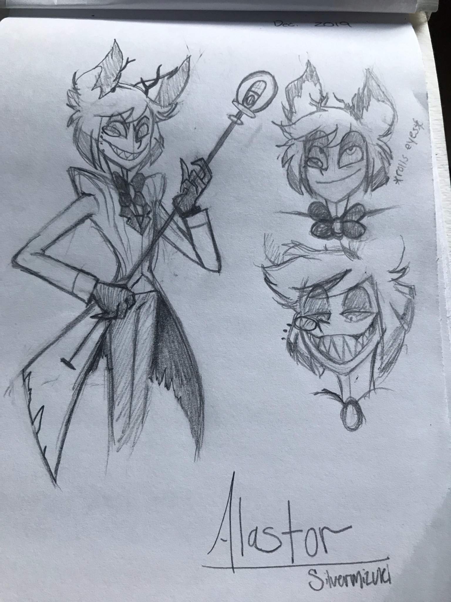 Alastor Sketches Hazbin Hotel Official Amino