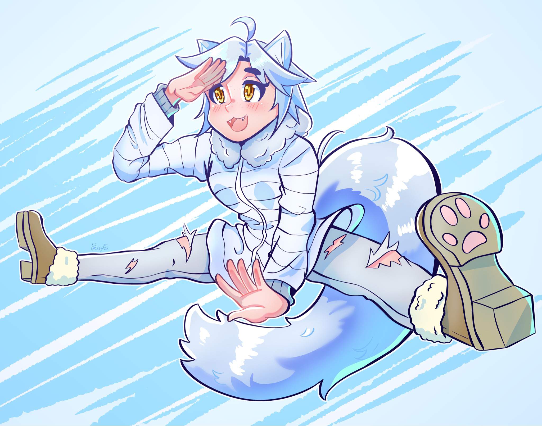 Arctic Fox Girl | Anime Art Amino