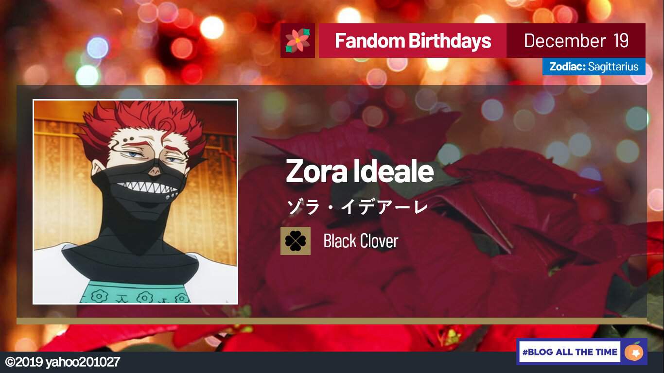 Happy Birthday Zora Ideale 19 Black Clover Amino