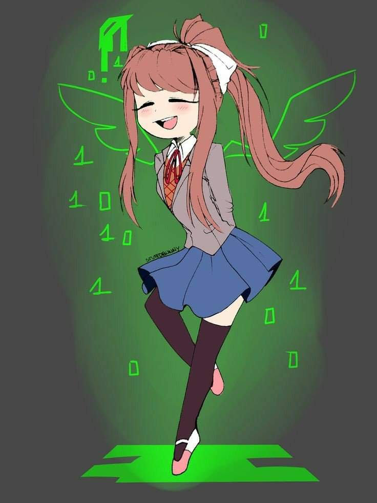 Just Monika Wiki Doki Doki Literature Club Amino