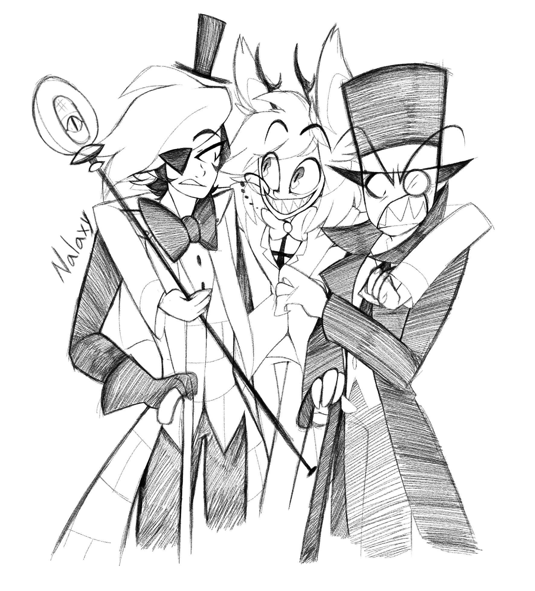 The Chaotic Trio (wip Sketch) 