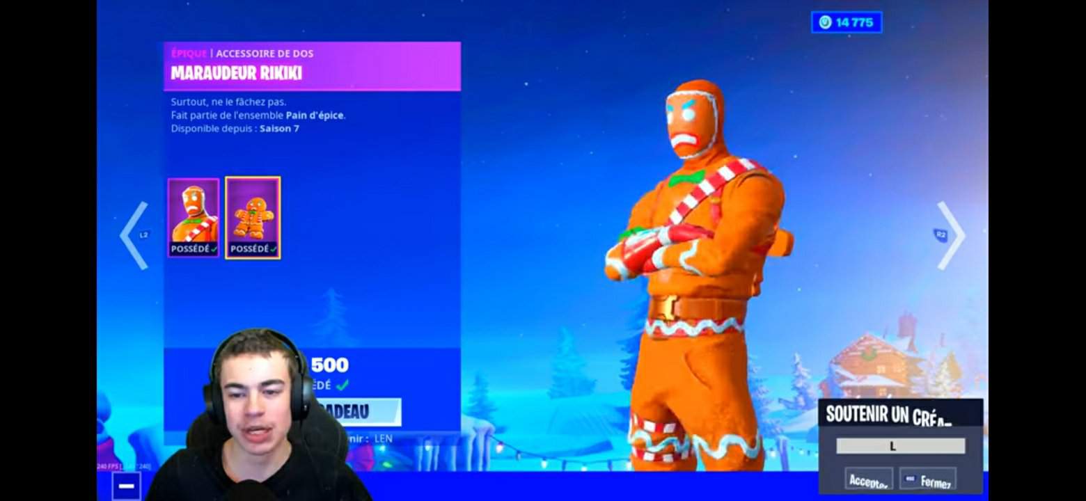 J Achete Le Skin Pain D Epice Ou Le Skin Frisson Fortnite Fr Amino