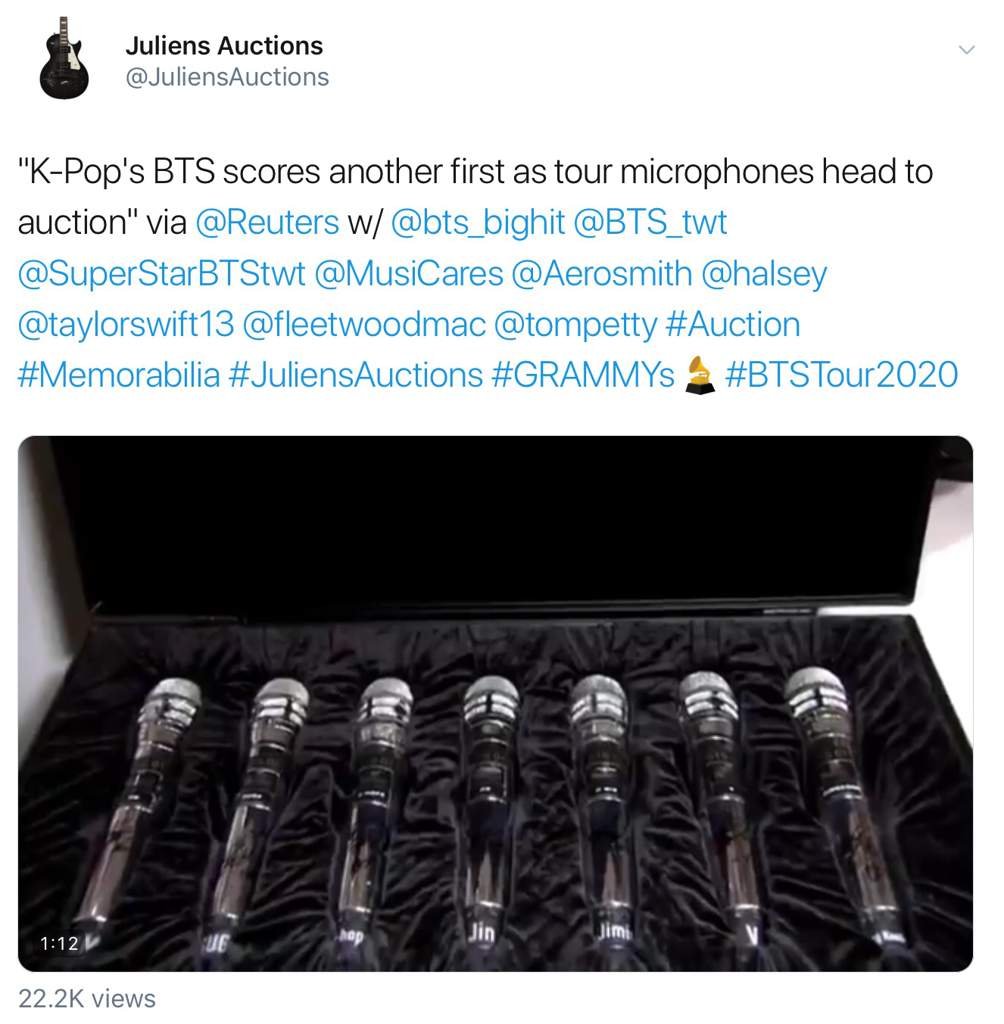 NEWS BTS’ tour mics going for auction! ARMY's Amino