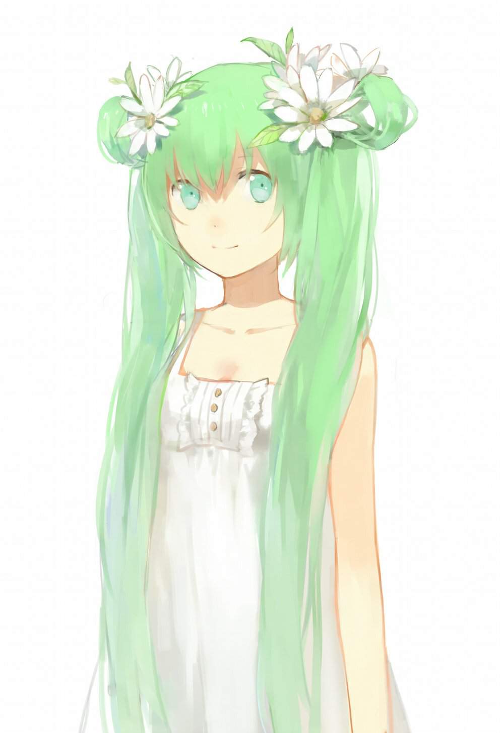 Зеленая девушка аниме