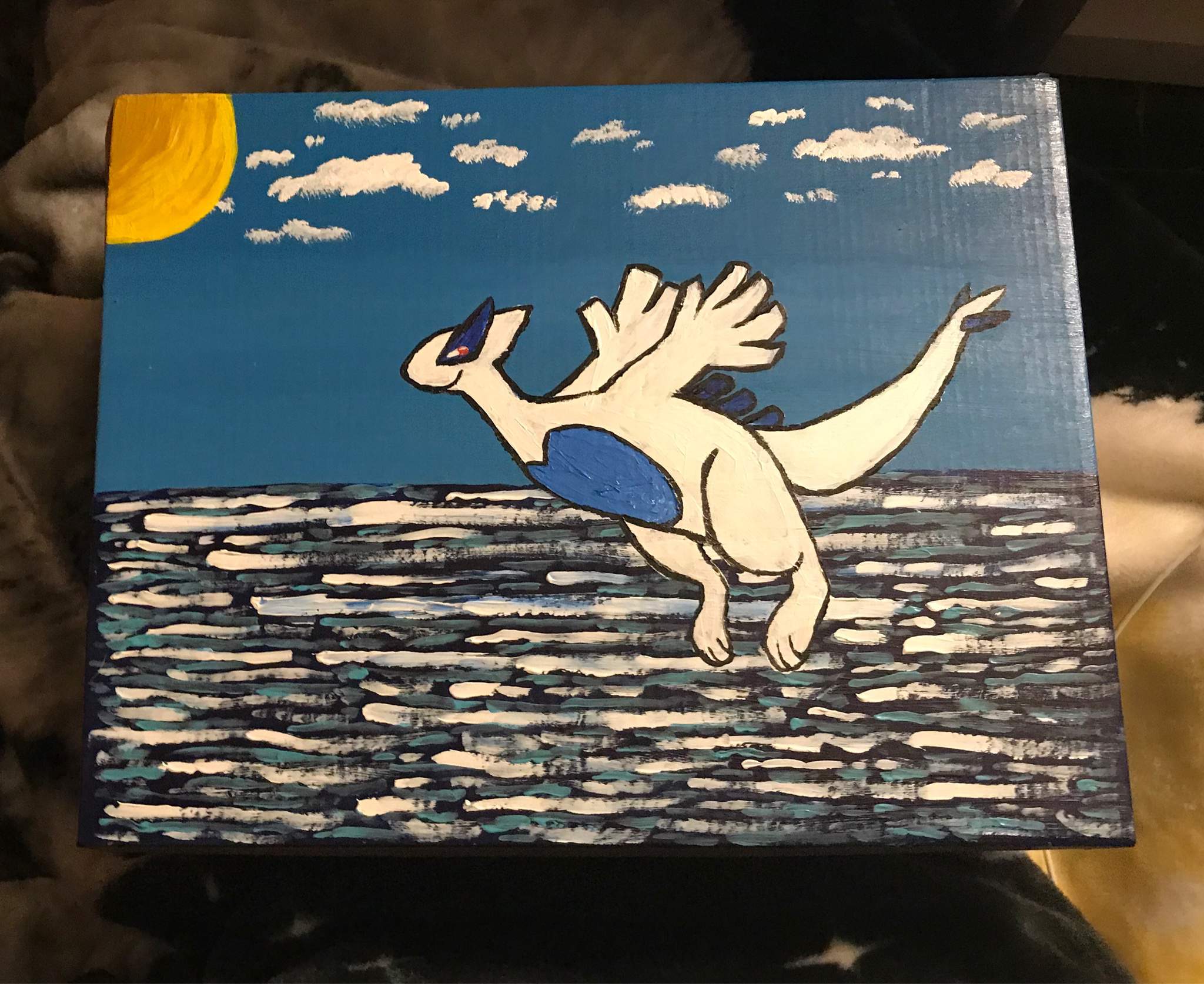 painting a shoe box