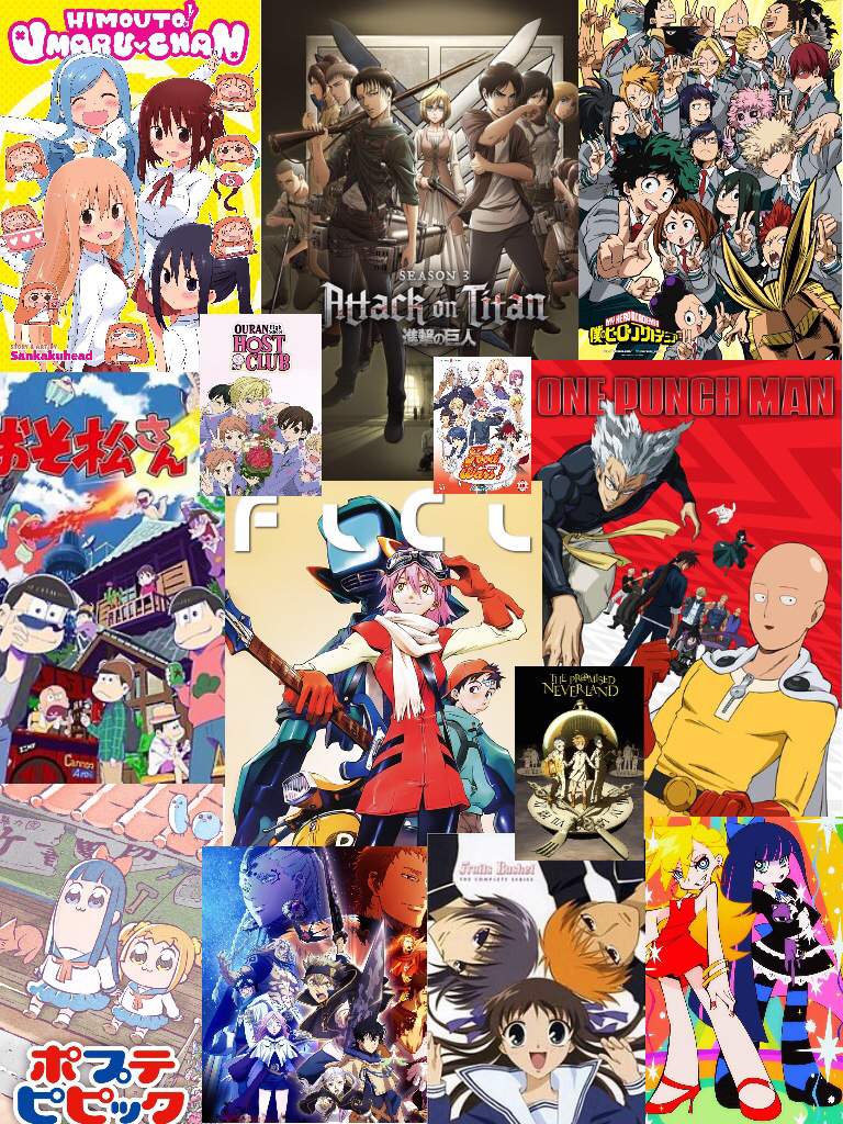 A collage of my favorite anime | Anime Amino