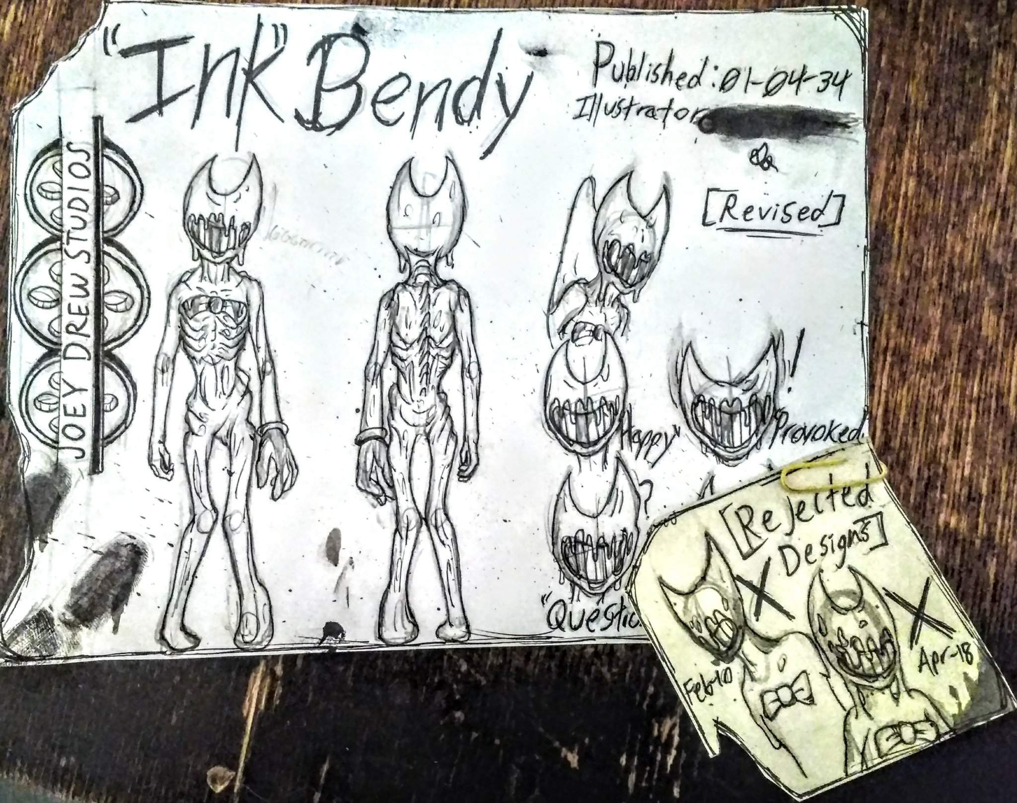 Model sheet; subject: "Bendy" somewhat a spoiler for BaTDR Bendy ...