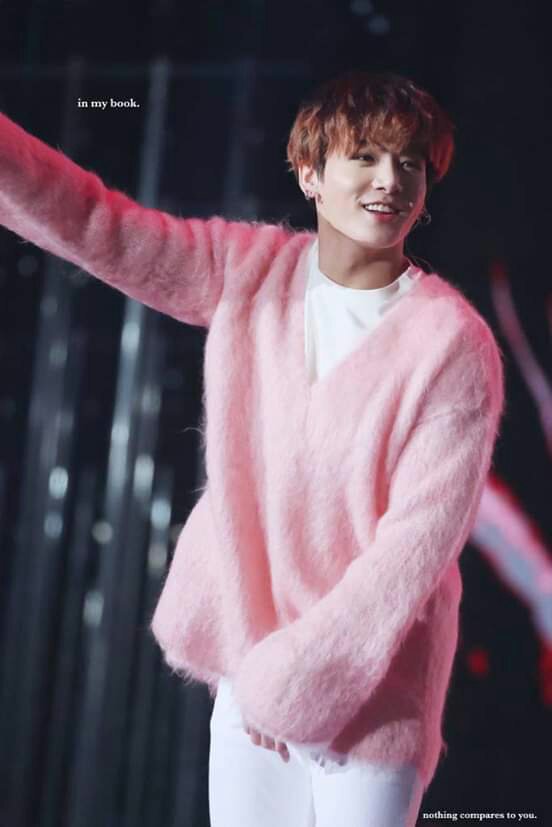 jungkook pink sweater