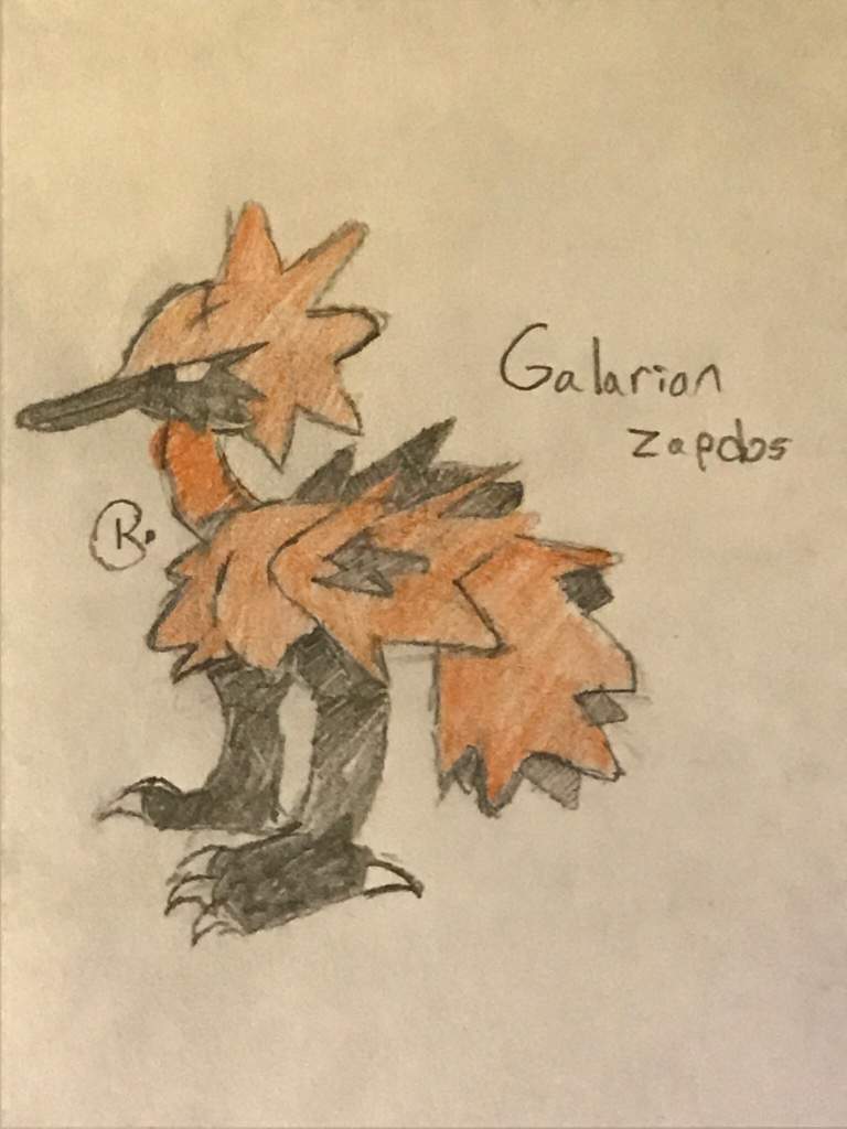 Galarian Zapdos Drawling Pokemon Amino