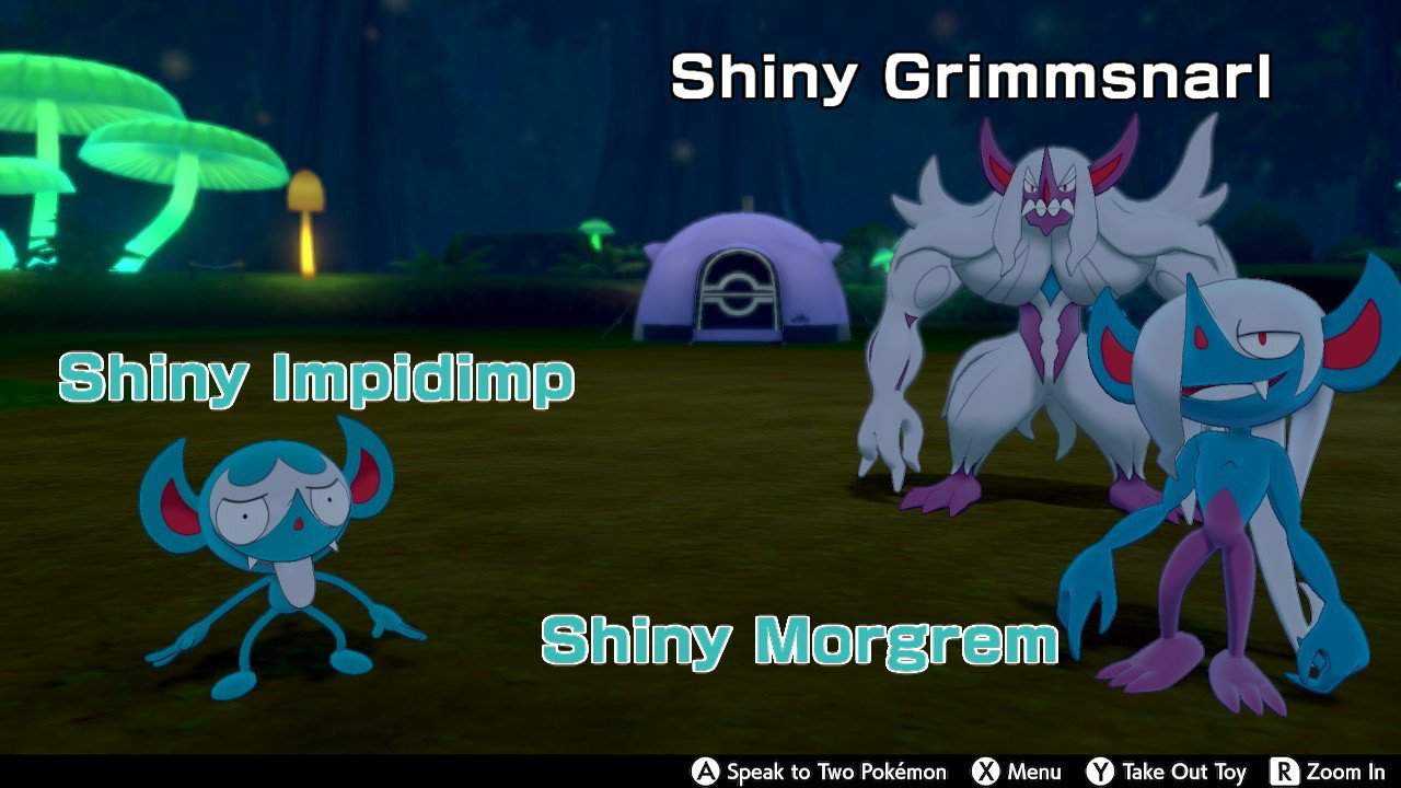 Shiny Impidimp Shiny Morgrem And Shiny Grimmsnarl Pokémon Amino 