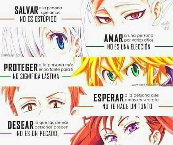 FRASES De Los 7 Pecados E Mandamientos Nanatsu No Taizai Amino Amino