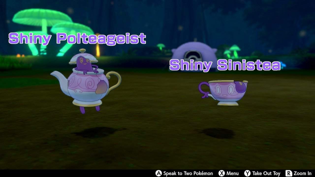 Shiny Sinistea Shiny Polteageist Pok Mon Sword And Shield Amino