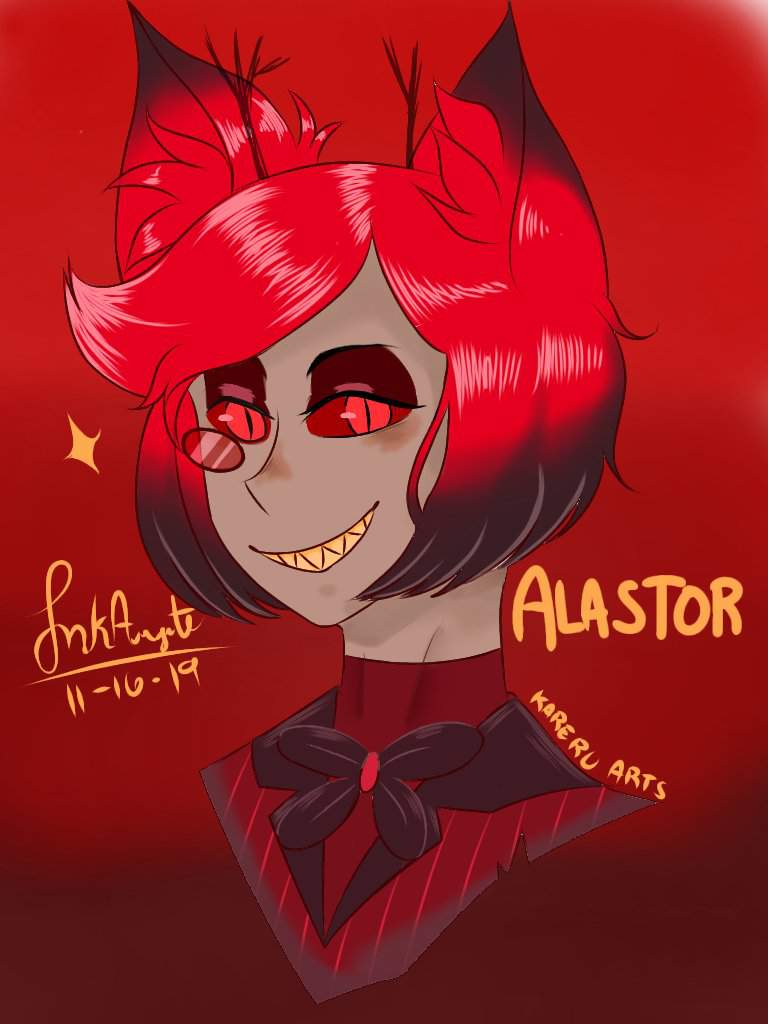 My First Alastor Fan Art Hazbin Hotel Official Amino