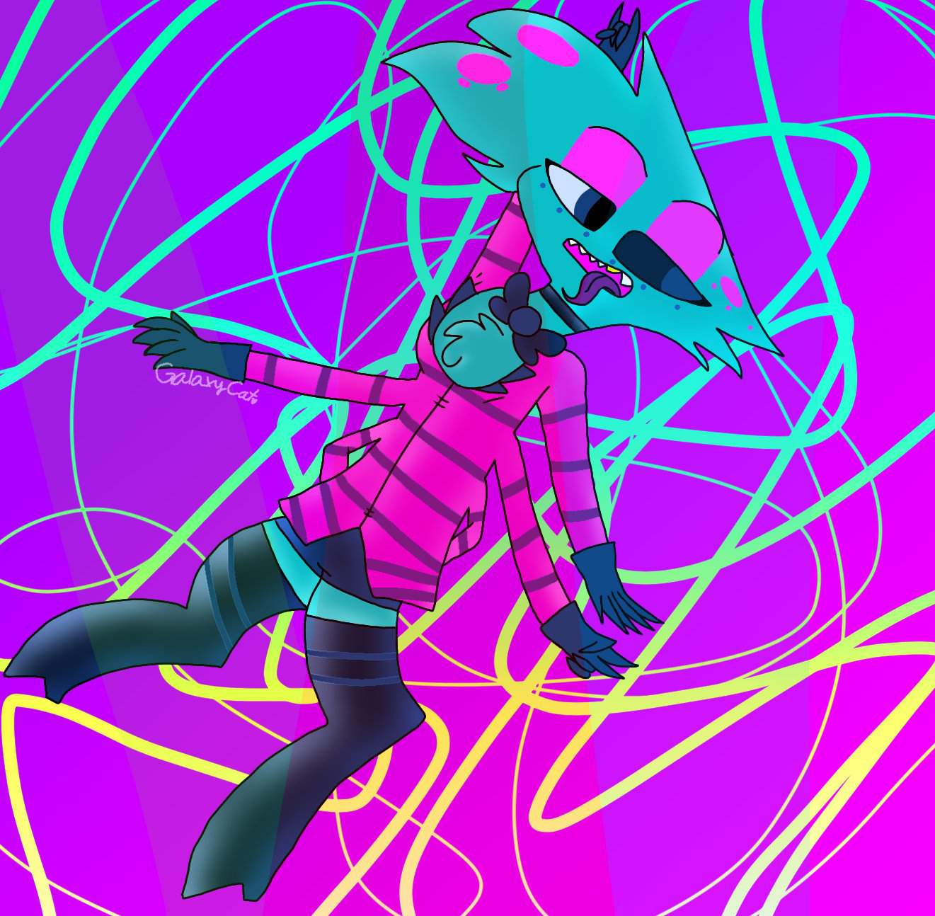 Neon Angel dust ⚠️slight eye strain⚠️ Hazbin Hotel (official) Amino