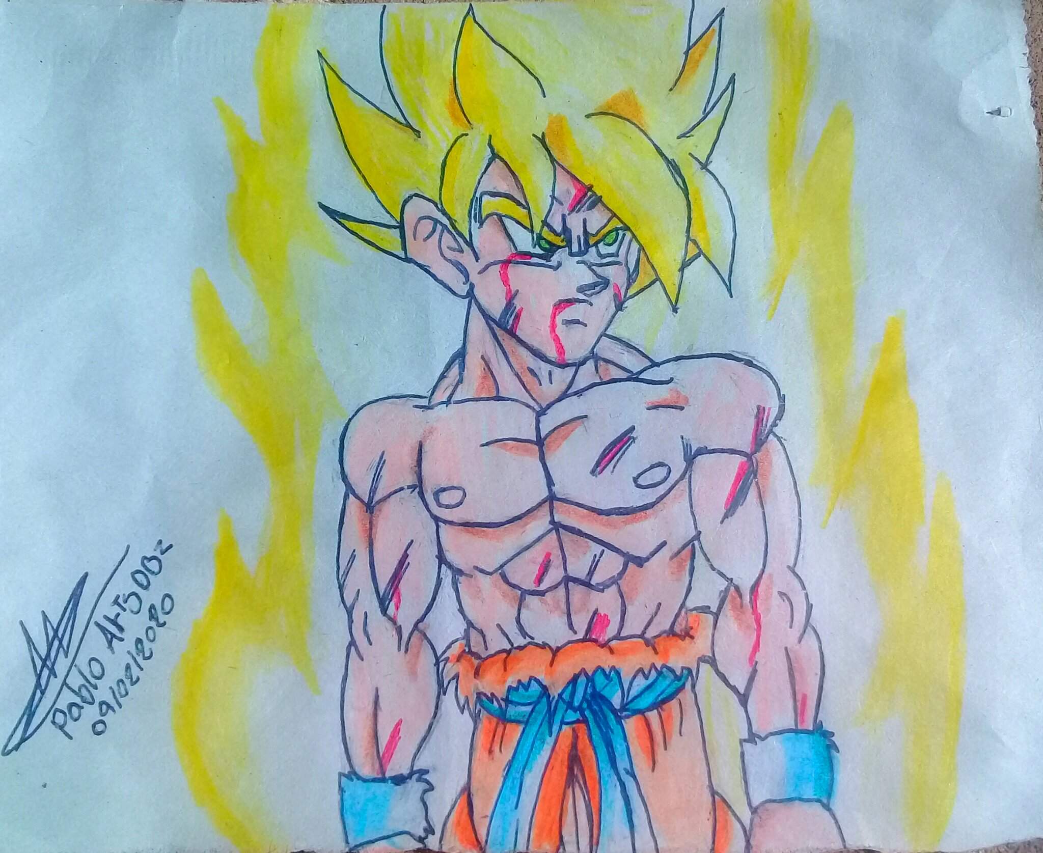 Goku Super Ssj Por Primera Vez Dibujos De Dragon Ball Amino 