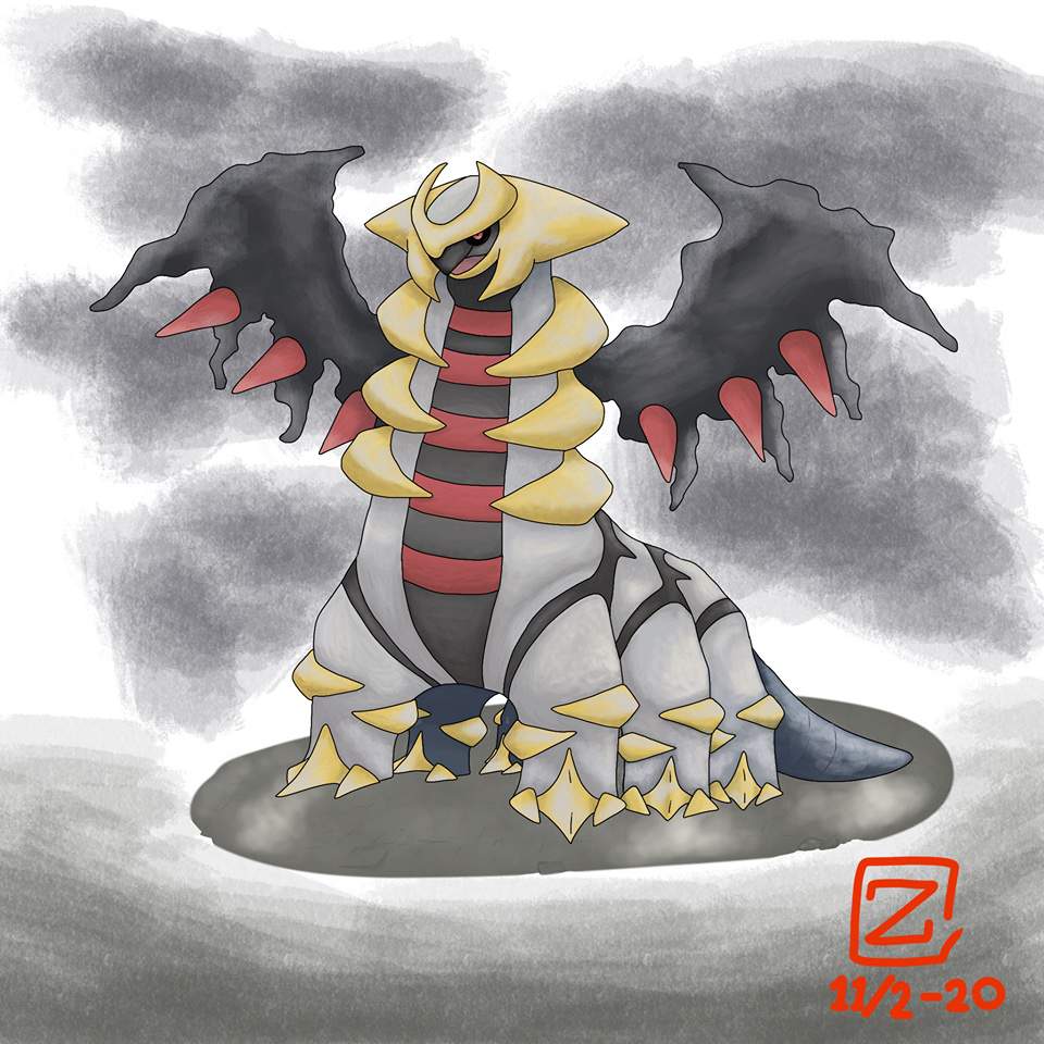 Giratina Sugimori Style Art Reveal 