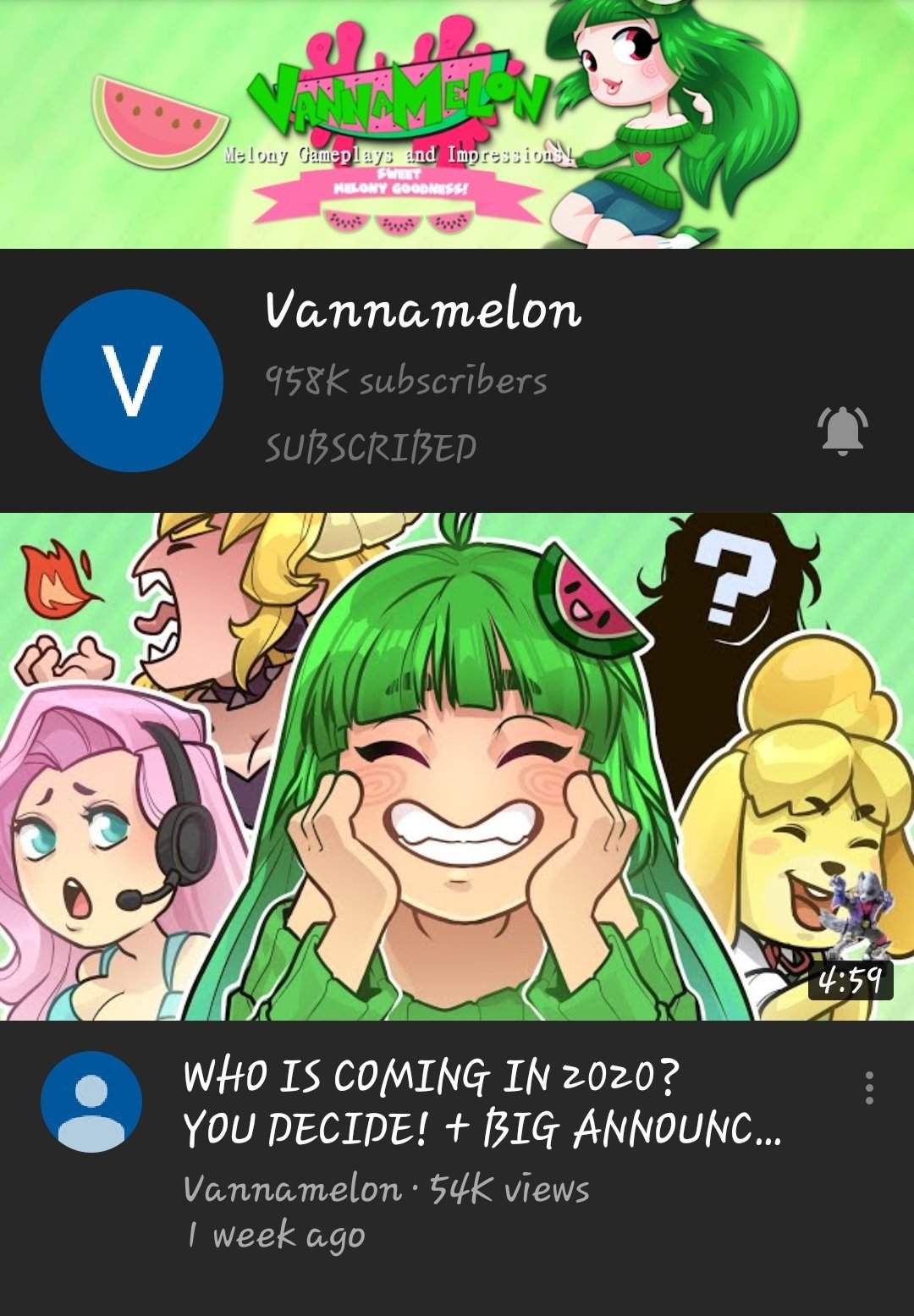 Her Channel Is Back? | Vannamelon 🍉 (The Official) Amino