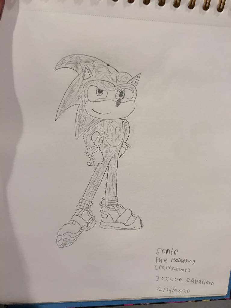 A Drawing Of Sonic The Hedgehog From The Movie | Sonic the Hedgehog! Amino