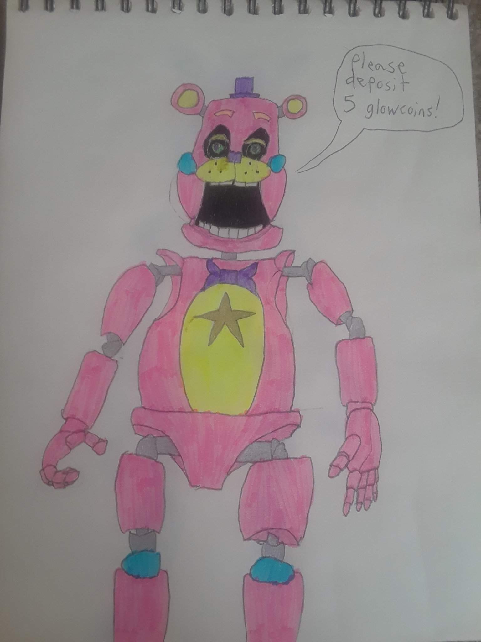 blacklight freddy pink