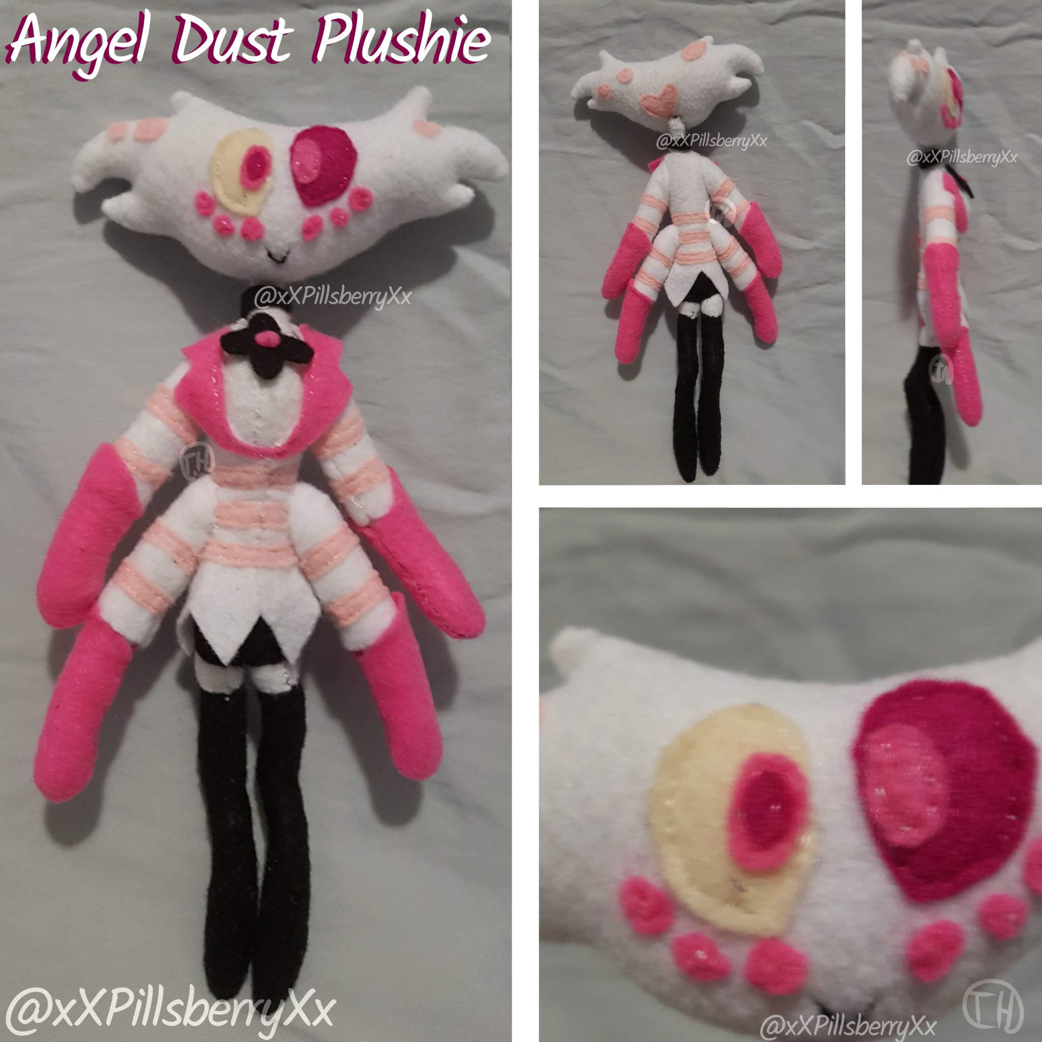 Soft and Cute 10 inch Hazbin Hotel Angel Dust Plush Pink Plush Toy Soft Stuffed Doll Children Good Gift