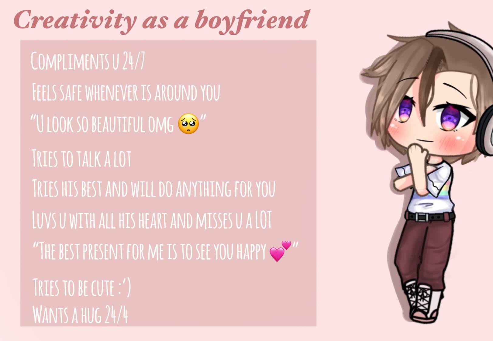 Creativity As A Boyfriend Gacha Verse Amino