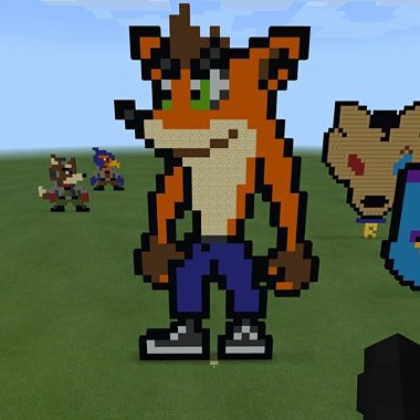 Crash Bandicoot Pixel Art Minecraft Amino