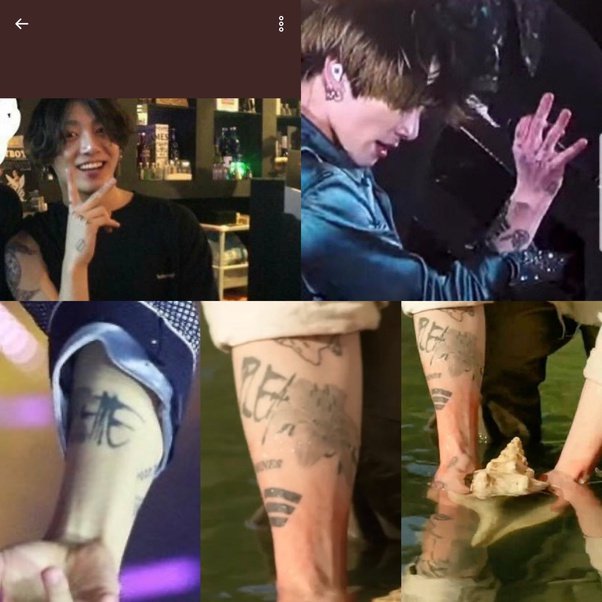 Can you tell what Jungkooks new hand tattoo looks like  YAAY KPOP