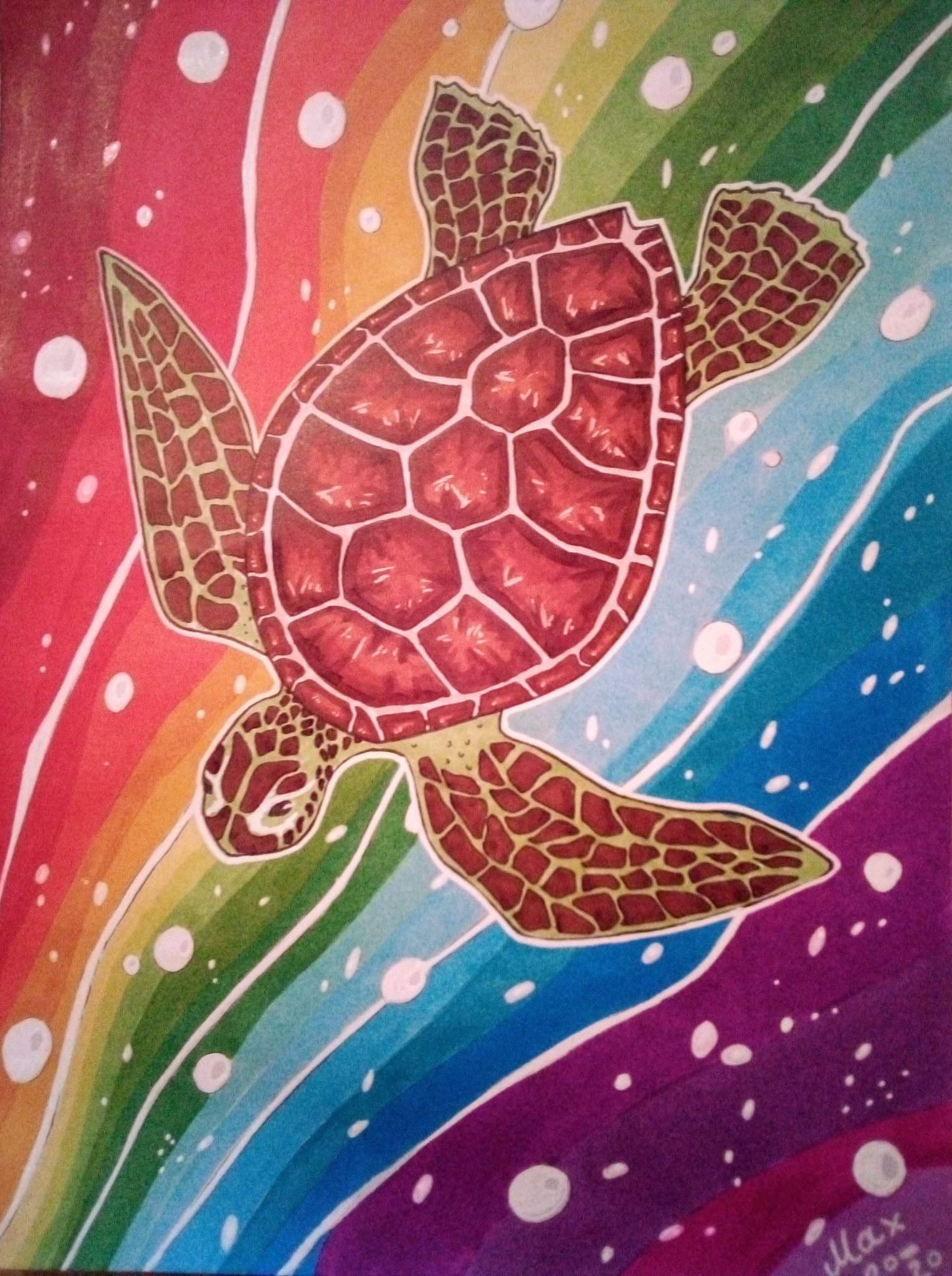 my-first-sea-turtle-art-amino