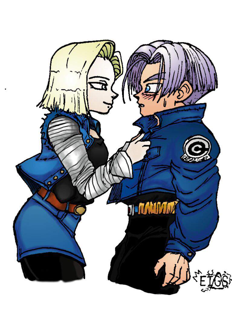 Trunks X Android 18 Fan Art Dragonballz Amino 