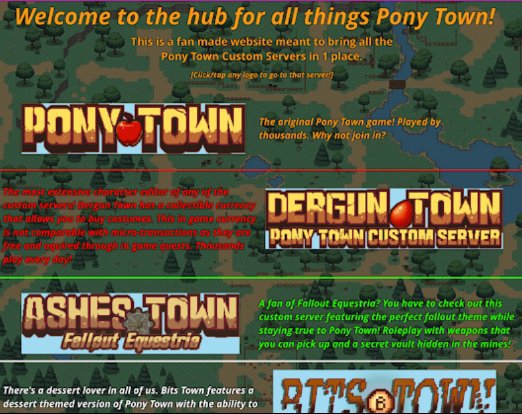 fantasy town pony town custom server